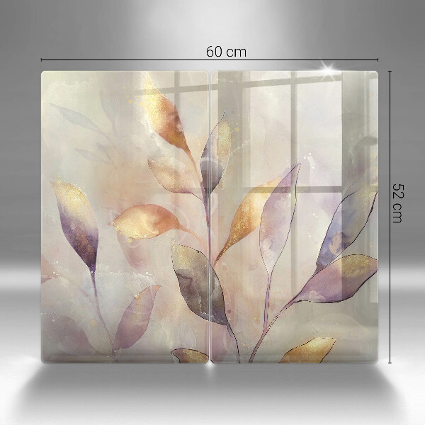 Skydd för induktionsspis Målade boho löv