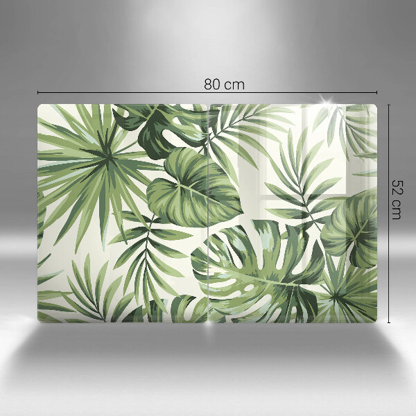 Skydd för induktionsspis Monstera blad illustration
