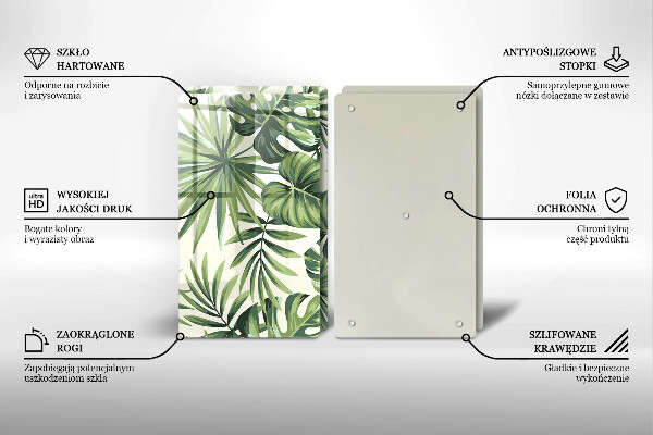 Skydd för induktionsspis Monstera blad illustration