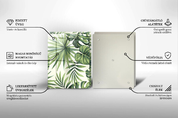 Skydd för induktionsspis Monstera blad illustration