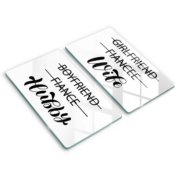 Skydd för induktionsspis Inskrift, mening, mönster