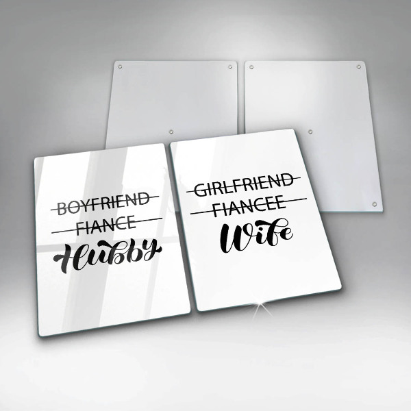 Skydd för induktionsspis Inskrift, mening, mönster