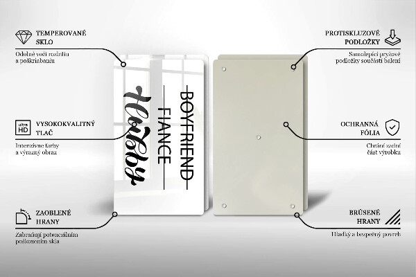 Skydd för induktionsspis Inskrift, mening, mönster