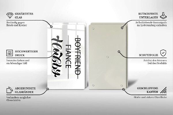 Skydd för induktionsspis Inskrift, mening, mönster