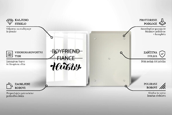 Skydd för induktionsspis Inskrift, mening, mönster