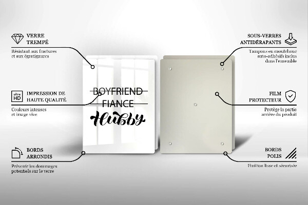 Skydd för induktionsspis Inskrift, mening, mönster