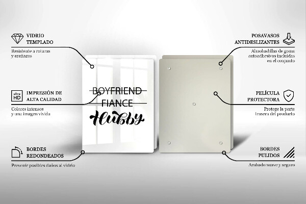 Skydd för induktionsspis Inskrift, mening, mönster