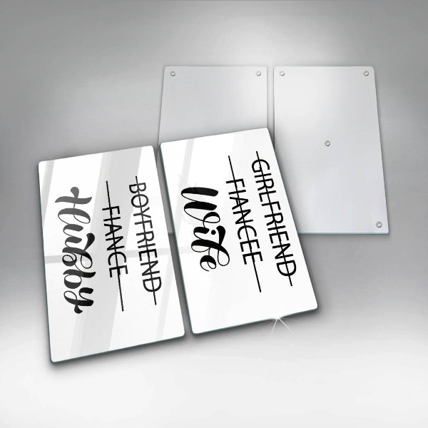 Skydd för induktionsspis Inskrift, mening, mönster