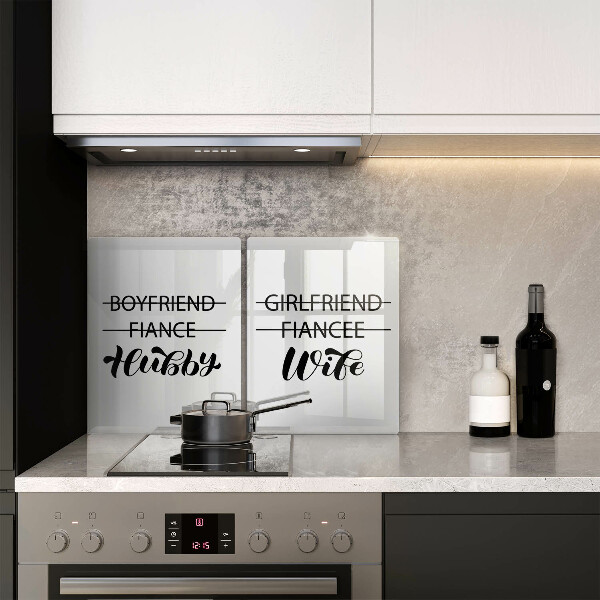 Skydd för induktionsspis Inskrift, mening, mönster