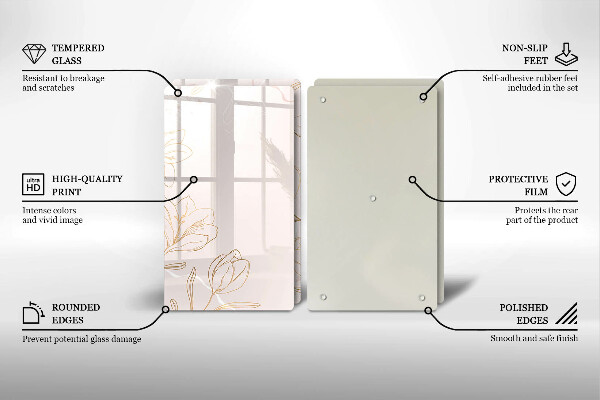 Spisskyddsplatta Blomma konturer