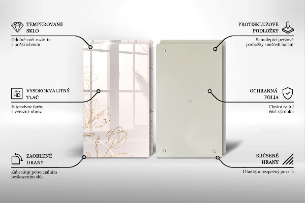 Spisskyddsplatta Blomma konturer