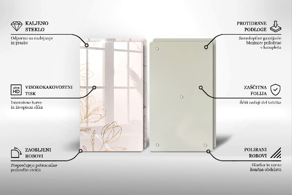 Spisskyddsplatta Blomma konturer