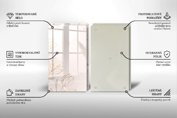 Spisskyddsplatta Blomma konturer