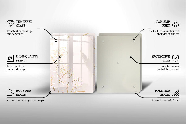 Spisskyddsplatta Blomma konturer