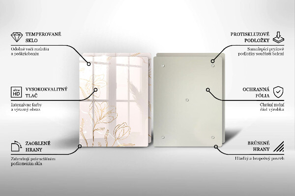 Spisskyddsplatta Blomma konturer