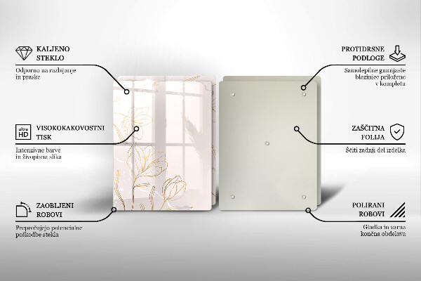 Spisskyddsplatta Blomma konturer