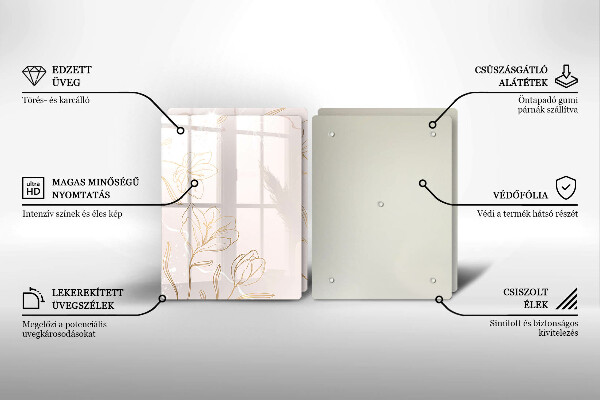 Spisskyddsplatta Blomma konturer