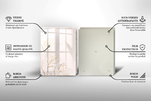 Spisskyddsplatta Blomma konturer