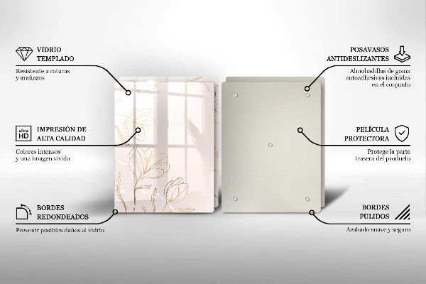 Spisskyddsplatta Blomma konturer