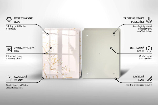 Spisskyddsplatta Blomma konturer