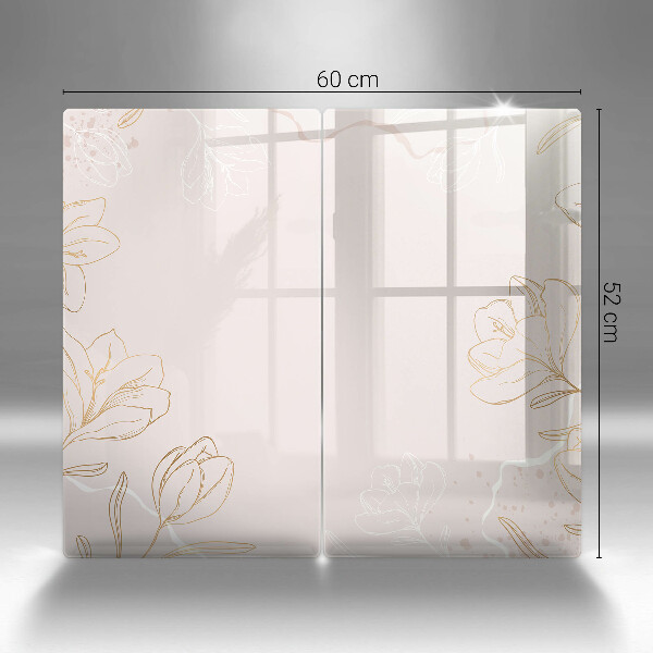 Spisskyddsplatta Blomma konturer