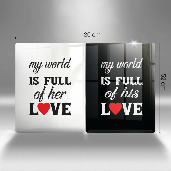 Skydd för spis Inskrift, mening