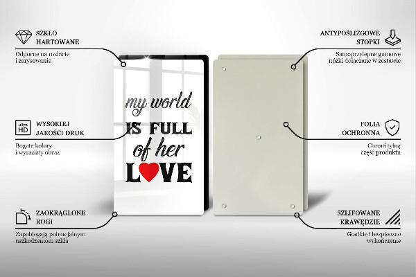 Skydd för spis Inskrift, mening