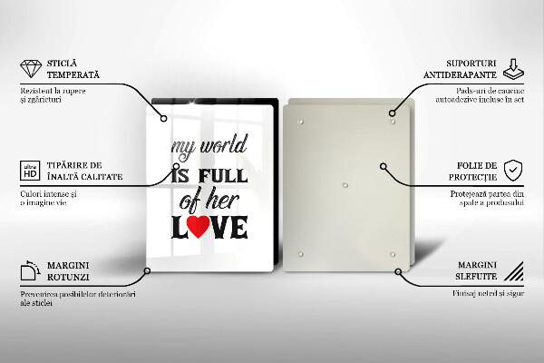 Skydd för spis Inskrift, mening