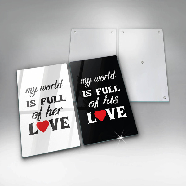 Skydd för spis Inskrift, mening