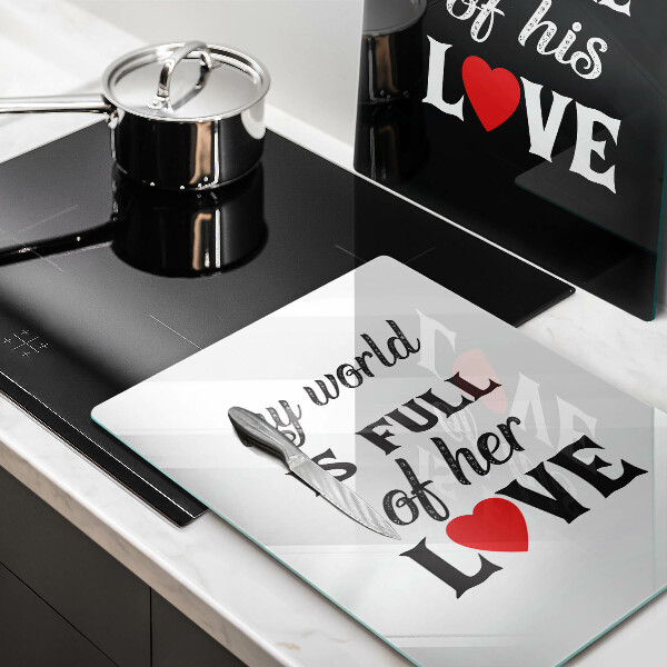 Skydd för spis Inskrift, mening