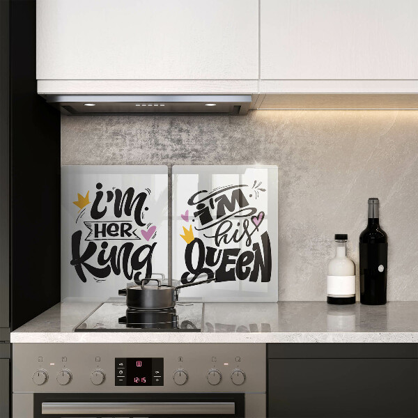 Skydd för spis Inskrift, mening