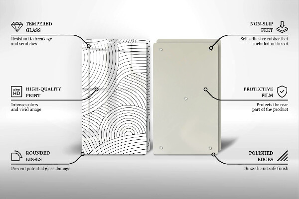 Glashällskydd Svarta linjer abstrakt