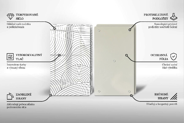 Glashällskydd Svarta linjer abstrakt