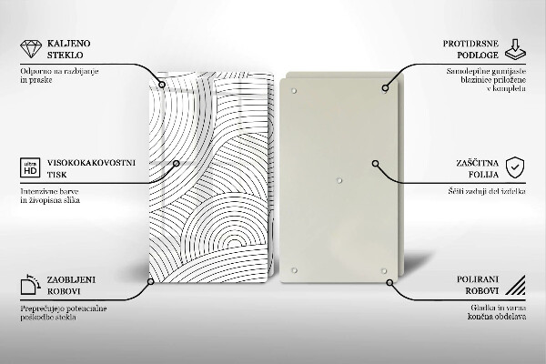 Glashällskydd Svarta linjer abstrakt