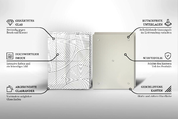 Glashällskydd Svarta linjer abstrakt