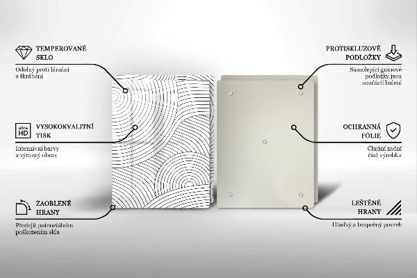 Glashällskydd Svarta linjer abstrakt