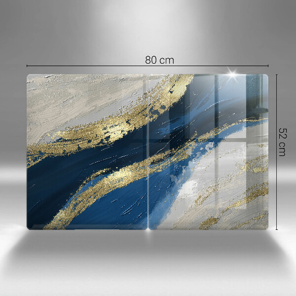 Skyddsplatta för spis Textur med guld