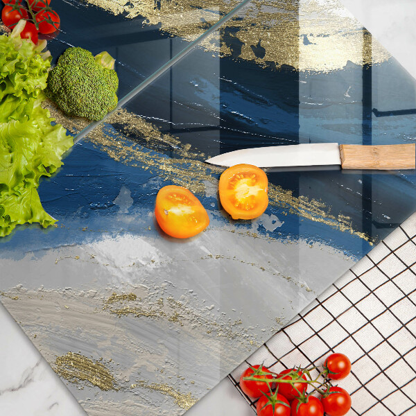 Skyddsplatta för spis Textur med guld