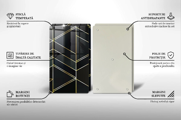 Skyddsplatta för spis Abstraktionstrianglar