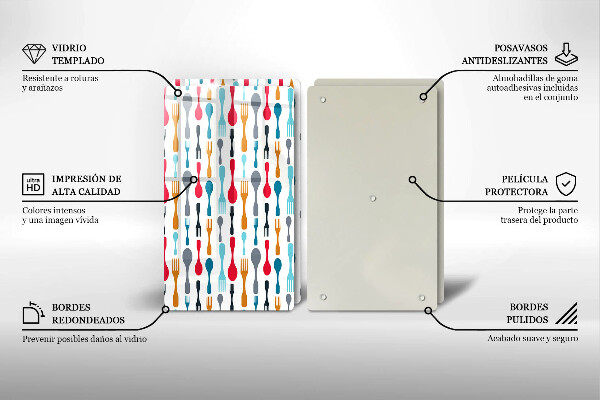 Skyddsplatta för spis Sked illustration