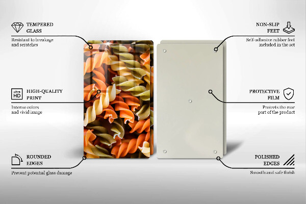 Skyddsplatta för spis Fusilli Pasta