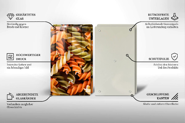 Skyddsplatta för spis Fusilli Pasta