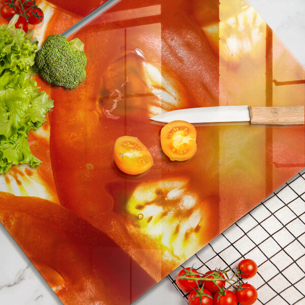 Skyddsplatta för spis Röd tomatskiva