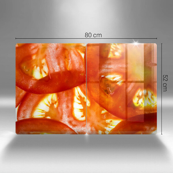 Skyddsplatta för spis Röd tomatskiva