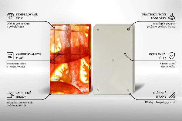 Skyddsplatta för spis Röd tomatskiva