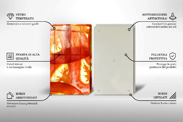 Skyddsplatta för spis Röd tomatskiva