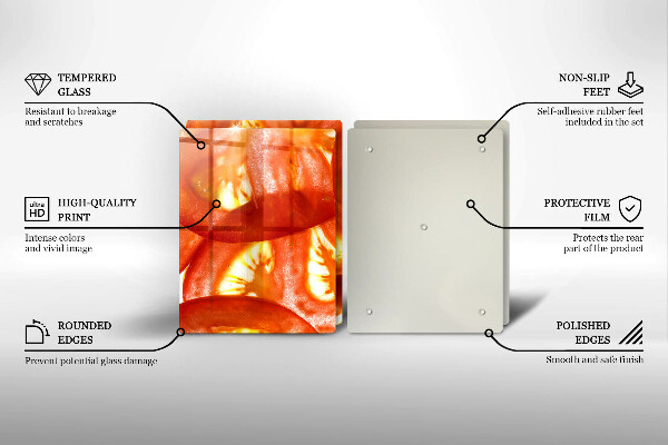Skyddsplatta för spis Röd tomatskiva