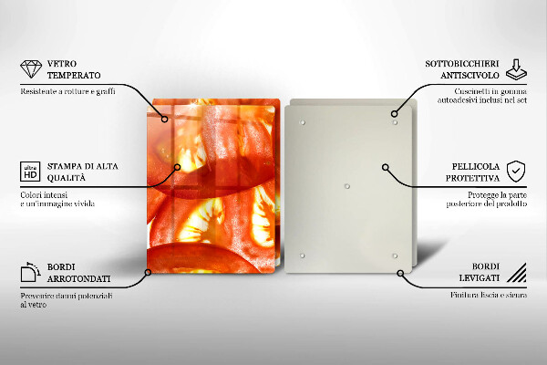 Skyddsplatta för spis Röd tomatskiva