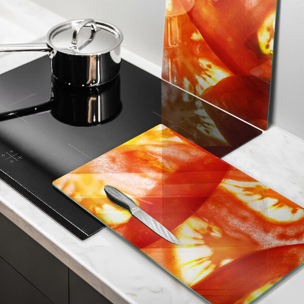 Skyddsplatta för spis Röd tomatskiva