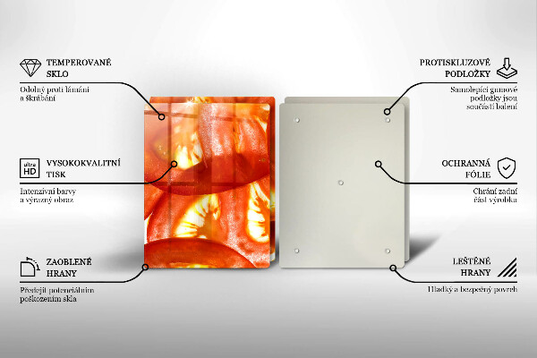 Skyddsplatta för spis Röd tomatskiva